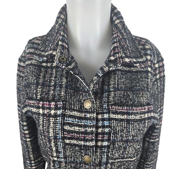 Bob Timberlake Wool Blend Tweed Front Pockets Long Line Women's Jacket S - Picture 2 of 6